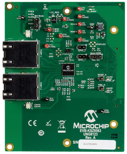 Microchip Technology-EVB-KSZ9563 Kits et outils de développement KSZ9563 Ethernet Switch Evaluation Board