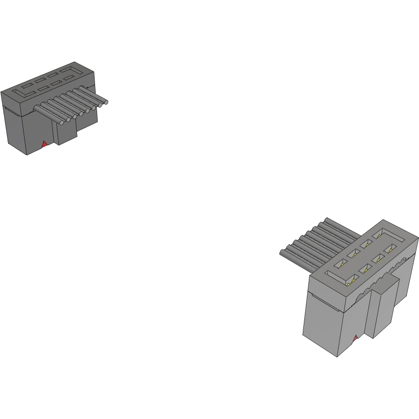 Samtec-HCSD-04-D-02.20-01-N Flachband Kabelbaugruppen Cable Assembly 0.05m 28AWG 2.54mm 8 to 8 POS IDC Connector to IDC Connector F-F Bulk