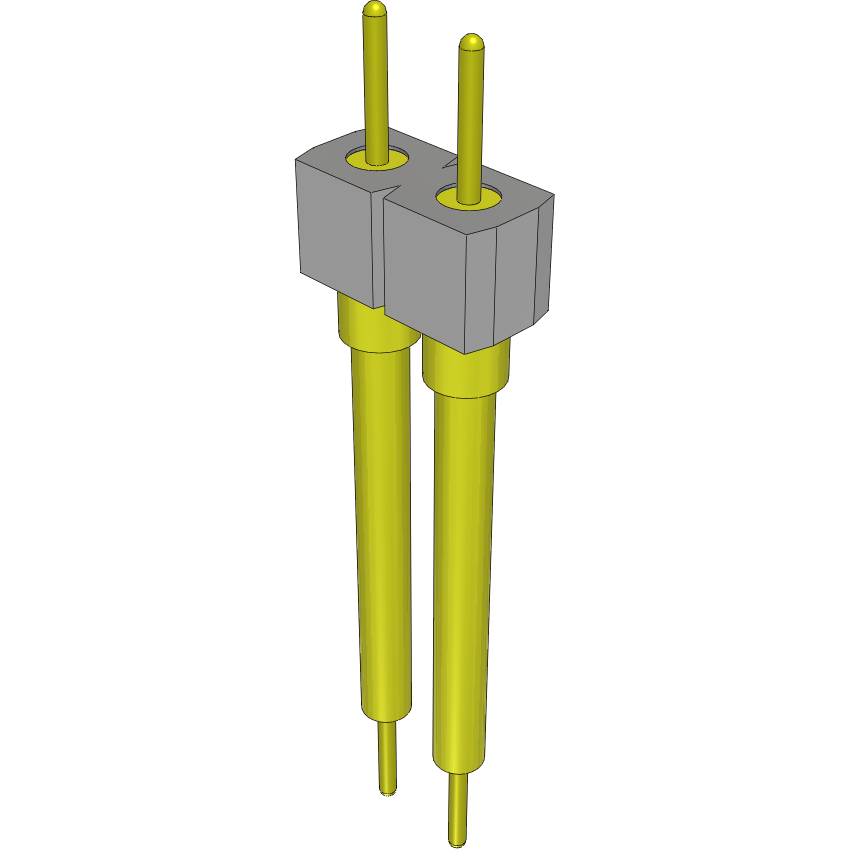 Samtec-BHS-102-G-C Cabezales del conector y receptáculos PCB Conn Unshrouded Header HDR 2 POS 2.54mm Solder ST Top Entry Thru-Hole Bulk