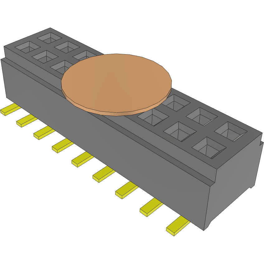 Samtec-CLM-109-02-H-D-K-TR Steckverbinderleisten und Leiterplattenbuchsen Conn Socket Strip SKT 18 POS 1mm Solder ST SMD T/R