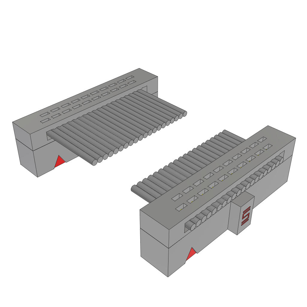 Samtec-FFSD-10-D-36.00-01-N  Cable Assembly 0.91m 30AWG 0.64mm 20 to 20 POS IDC Connector to IDC Connector F-F TIGER EYE™ Bulk
