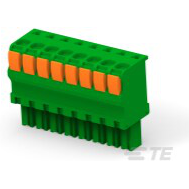 TE Connectivity-1986720-8 Blocs de raccordement de terminaux Conn Terminal Block F 8 POS 3.81mm Push-In Spring ST Cable Mount 11A/Contact