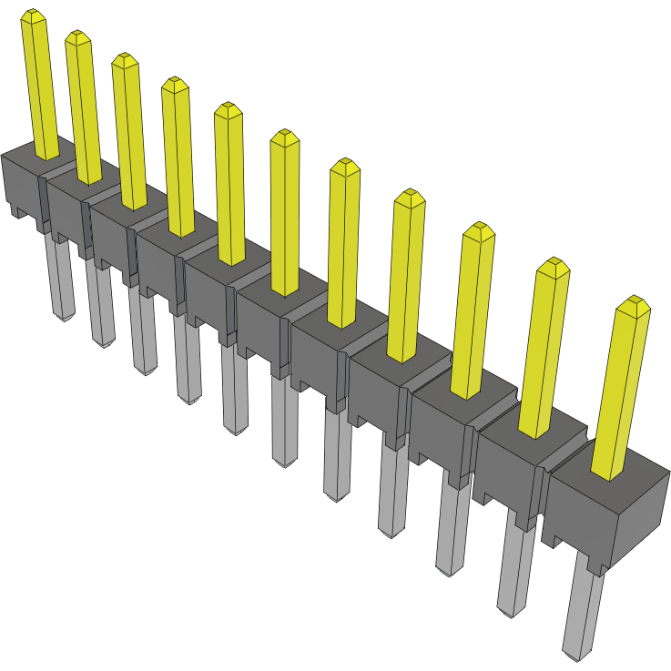 Samtec-HTSW-111-08-S-S Steckverbinderleisten und Leiterplattenbuchsen Conn Unshrouded Header HDR 11 POS 2.54mm Solder ST Top Entry Thru-Hole Bulk