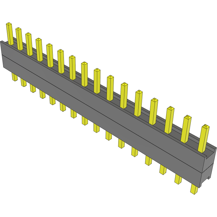 Samtec-DW-16-16-T-S-200 Steckverbinderleisten und Leiterplattenbuchsen Conn Board Stacker HDR 16 POS 2.54mm Solder ST Top Entry Thru-Hole Bulk