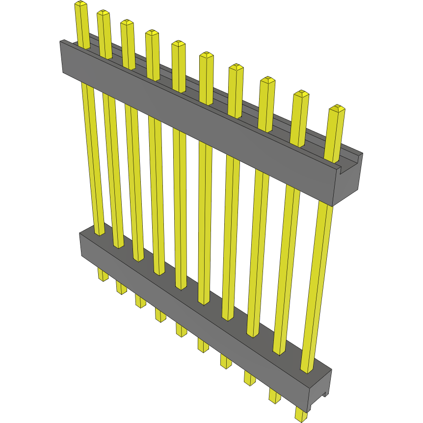 Samtec-DW-10-12-T-S-800 Piastre connettori e prese PCB Conn Board Stacker HDR 10 POS 2.54mm Solder ST Top Entry Thru-Hole Bulk