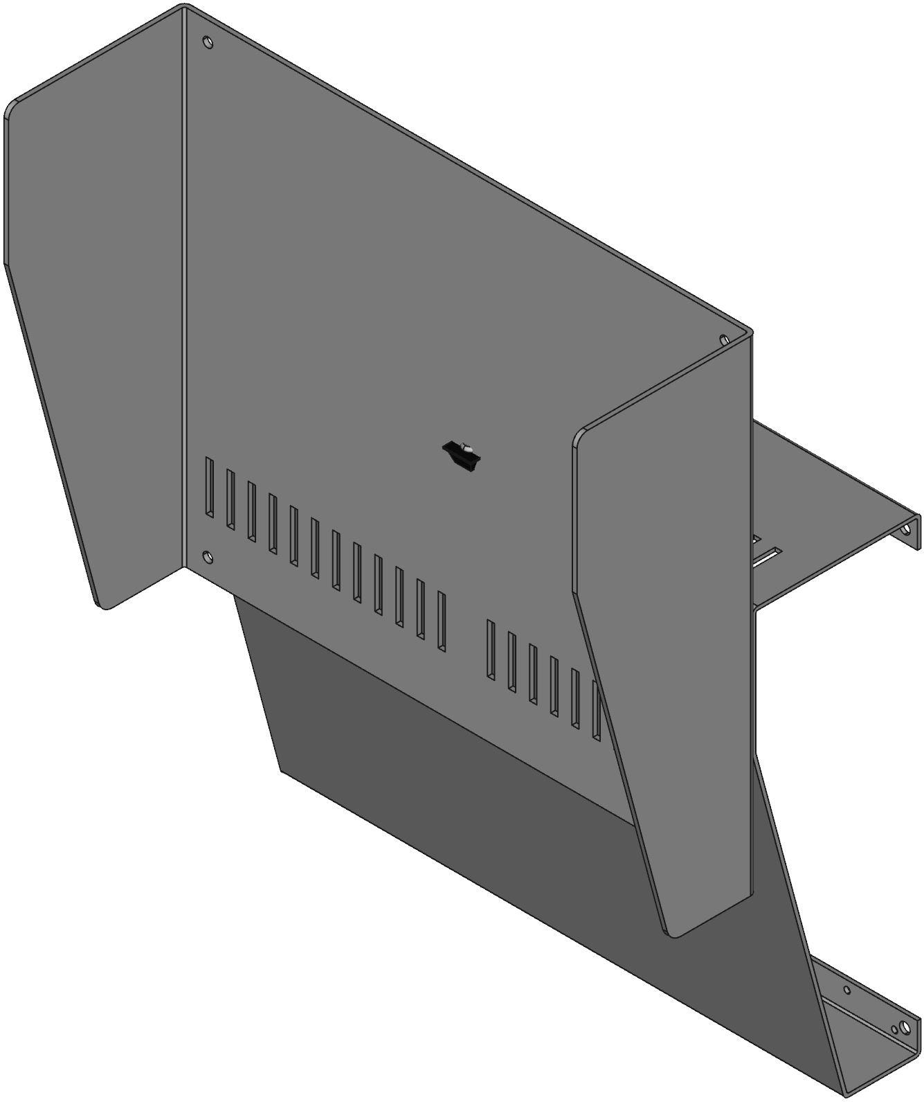 Hammond Manufacturing-1456KH3BKBU  Black/Blue Aluminum Sloped Console Enclosure