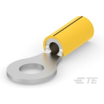 TE Connectivity-34824 Connector Terminals Ring Tongue Terminal 14-16AWG Copper Yellow/Black Stripe 32.92mm Tin Loose