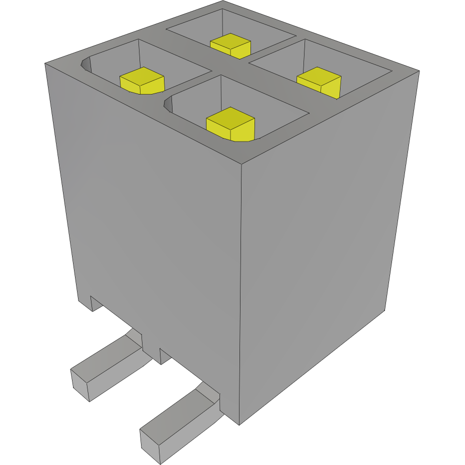 Samtec-IPT1-102-01-L-D-VS Cabezales del conector y receptáculos PCB Conn Wire to Board HDR 4 POS 2.54mm Solder ST Top Entry SMD Mini Mate® Bulk