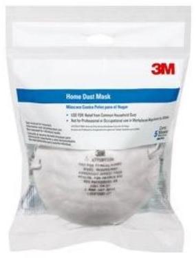 3M-8661PC1-15A Personal Protective Equipment Protective Equipment, Home Dust Disposable Mask, Non-Valved
