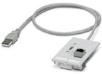 PHOENIX CONTACT-1404512 Andere Kabelbaugruppen Front plate with contact inserts, plastic with shroud, 1 x USB (socket/socket/0.7 m cable) type A, 1 x RJ45, metal, CAT5e (socket/socket)