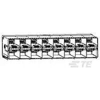 TE Connectivity-2198346-6 Connector Telephone and Telecom Conn zSFP+ RCP 320 POS 0.8mm Press Fit RA Thru-Hole 320 Terminal 16 Port Medical Tray