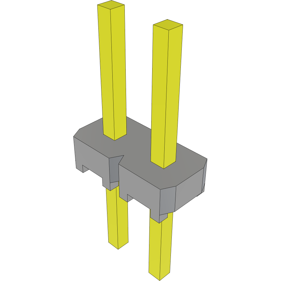 Samtec-MTLW-102-07-G-S-200 Embases de raccordement et réceptacles PCB Conn Unshrouded Header HDR 2 POS 2.54mm Solder ST Top Entry Thru-Hole Bulk