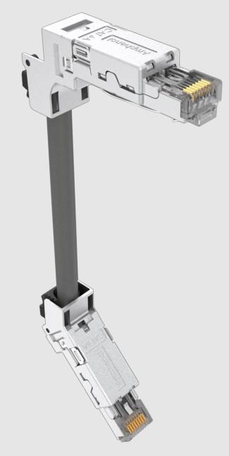 Amphenol-DRPC215001540 null Cable Assembly Cat 6a S/FTP 0.5m 26AWG RJ-45 to RJ-45 8 to 8 POS M-M IDT-IDT Bag