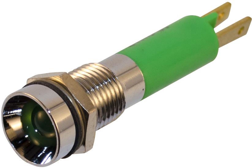 Wamco, Inc-WL-19090355 Panel Mount Indicators LED Panel Mount Indicator Uni-Color Green 1400mcd 2-Pin