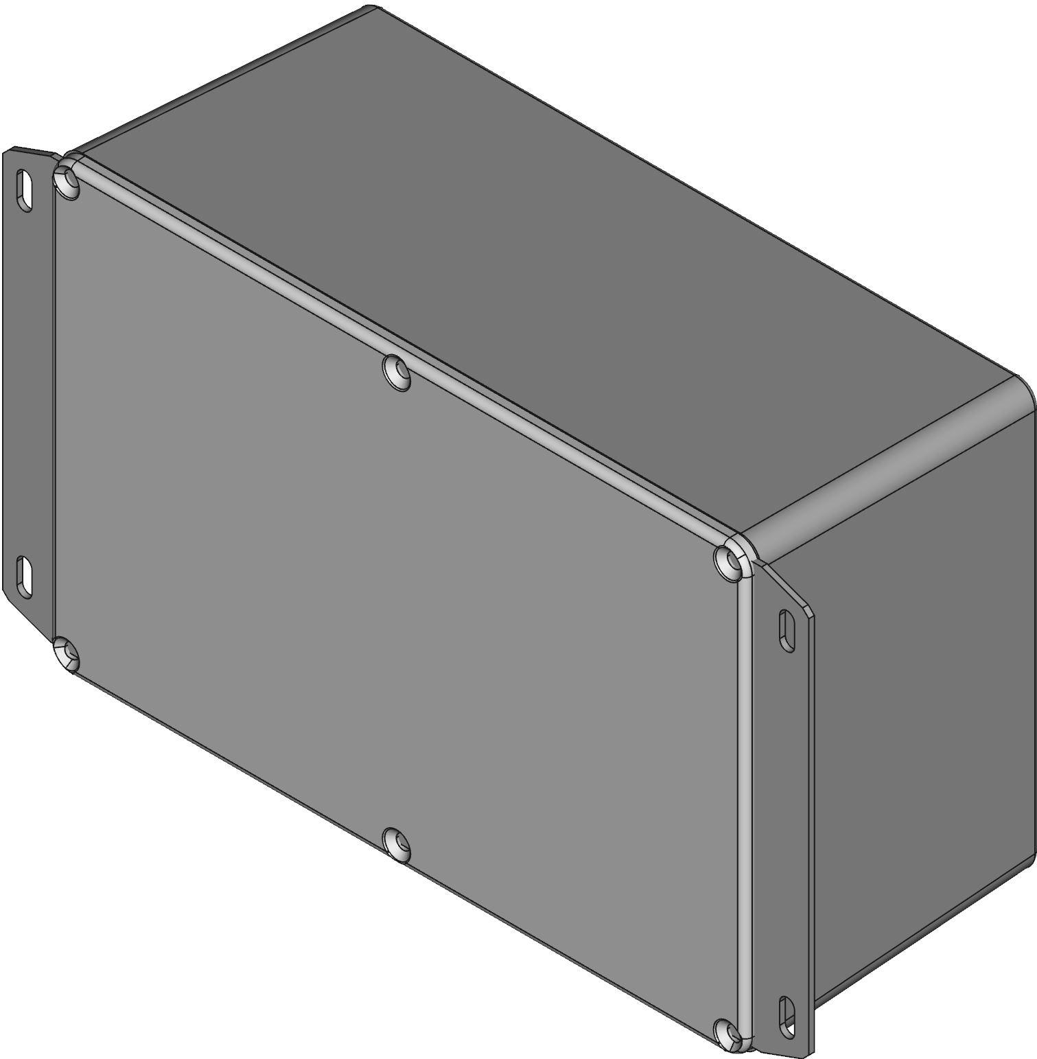 Hammond Manufacturing-1590WEFBK Boîtes, boîtiers et supports Black Die Cast Aluminum Flange Mount Watertight Enclosure