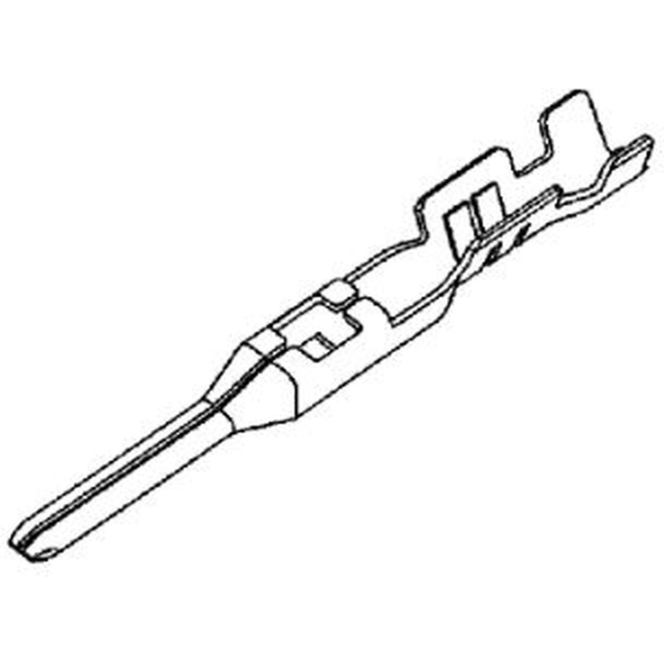 Delphi-15520989 Steckverbinder, Kontakt 2.8 Male Blade Masking for Precious Plating