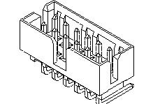 Molex-87333-2420 Cabezales del conector y receptáculos PCB Conn Shrouded Header (4 Sides) HDR 24 POS 2mm Solder RA Side Entry Thru-Hole Milli-Grid Tube