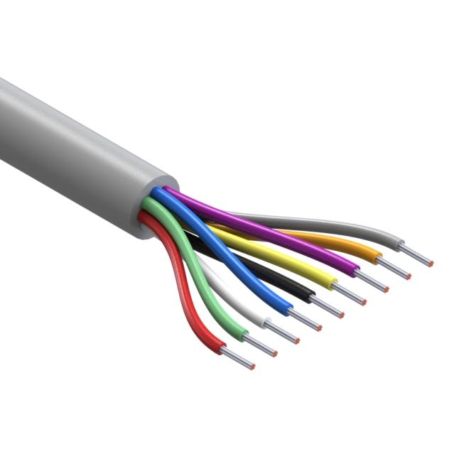 Tensility International-30-01327 多芯电缆 Multi-Conductor Cable Polyvinyl Chloride 9Conductors 20AWG 7.8mm 300V Gray Polyvinyl Chloride