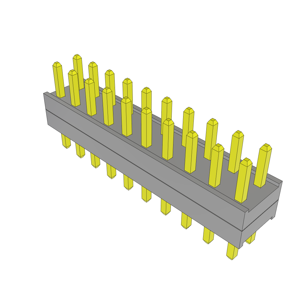 Samtec-TW-10-01-L-D-120-095 连接器插头及 PCB 插座 Conn Board Stacker HDR 20 POS 2mm Solder ST Top Entry Thru-Hole Bulk