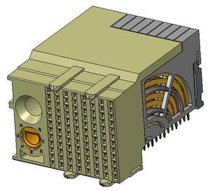 Amphenol Communications Solutions-10135286-10PLF 背板连接器 AirMax VS2 Backplane Connectors, 4-Pair, 96 -position, 2mm pitch, 8 column, with right guide, Right Angle Receptacle, small press-fit