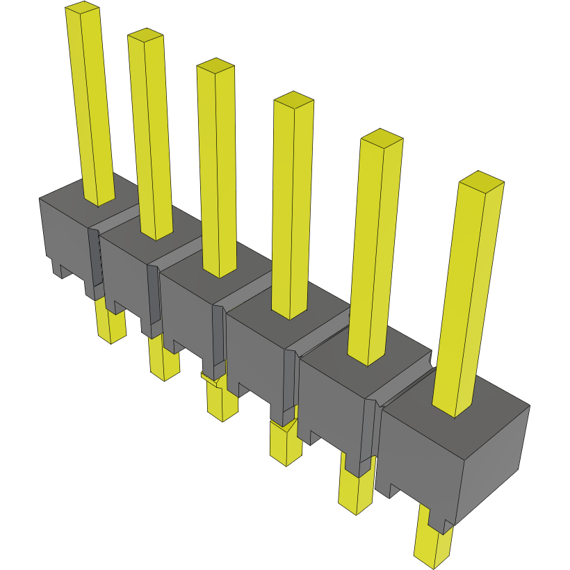 Samtec-HMTSW-106-07-T-S-230-LL Connector Headers and PCB Receptacles Conn Unshrouded Header HDR 6 POS 2.54mm Solder ST Top Entry Thru-Hole Bulk