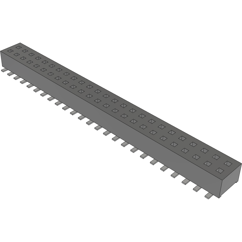 Samtec-CLP-125-02-S-D Piastre connettori e prese PCB Conn Socket Strip SKT 50 POS 1.27mm Solder ST Top Entry SMD TIGER CLAW™ Tube