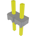 Conn Unshrouded Header HDR 2 POS 2.54mm Solder ST Top Entry Thru-Hole Bulk