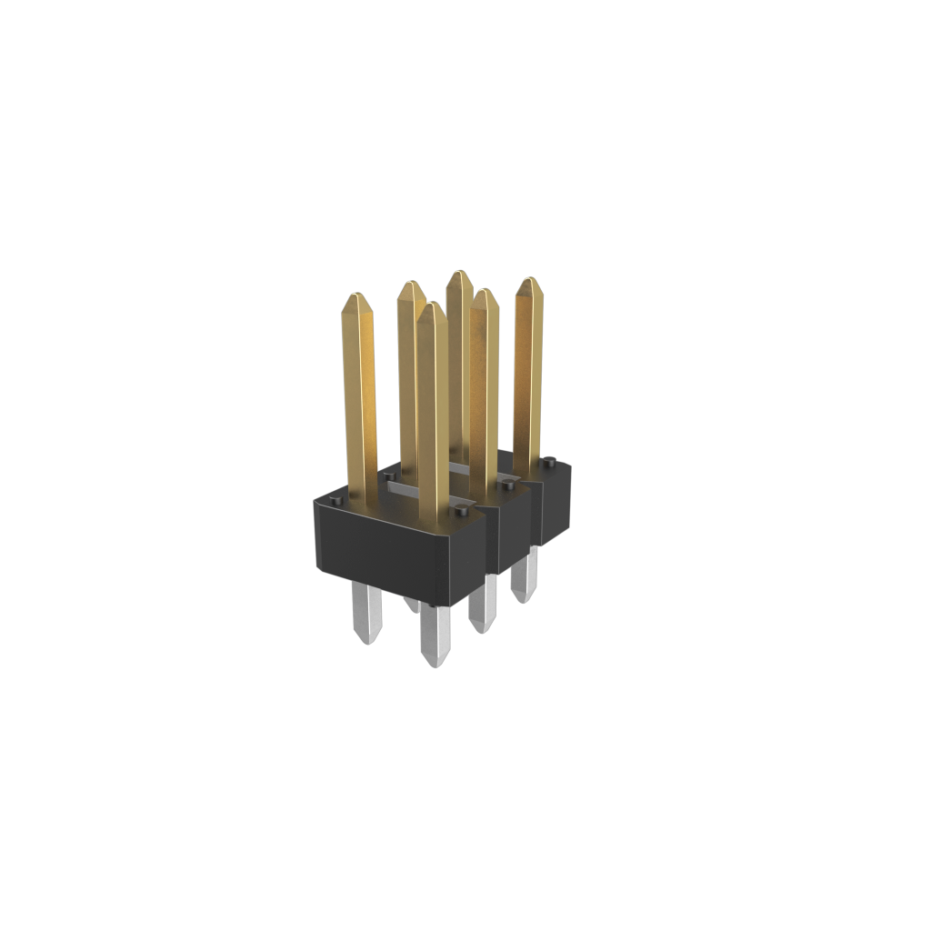 Amphenol Communications Solutions-77313-101-06LF Connector Headers and PCB Receptacles BergStik®, Board to Board connector, Unshrouded Header, 2.54 mm Pitch, Vertical, Double Row,Through Hole, 06 Positions