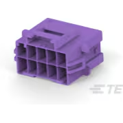 TE Connectivity-2-1971775-5 Gaine de câblage de raccordement discret Conn Housing PL 10 POS 6mm Crimp ST Panel Mount Purple Carton