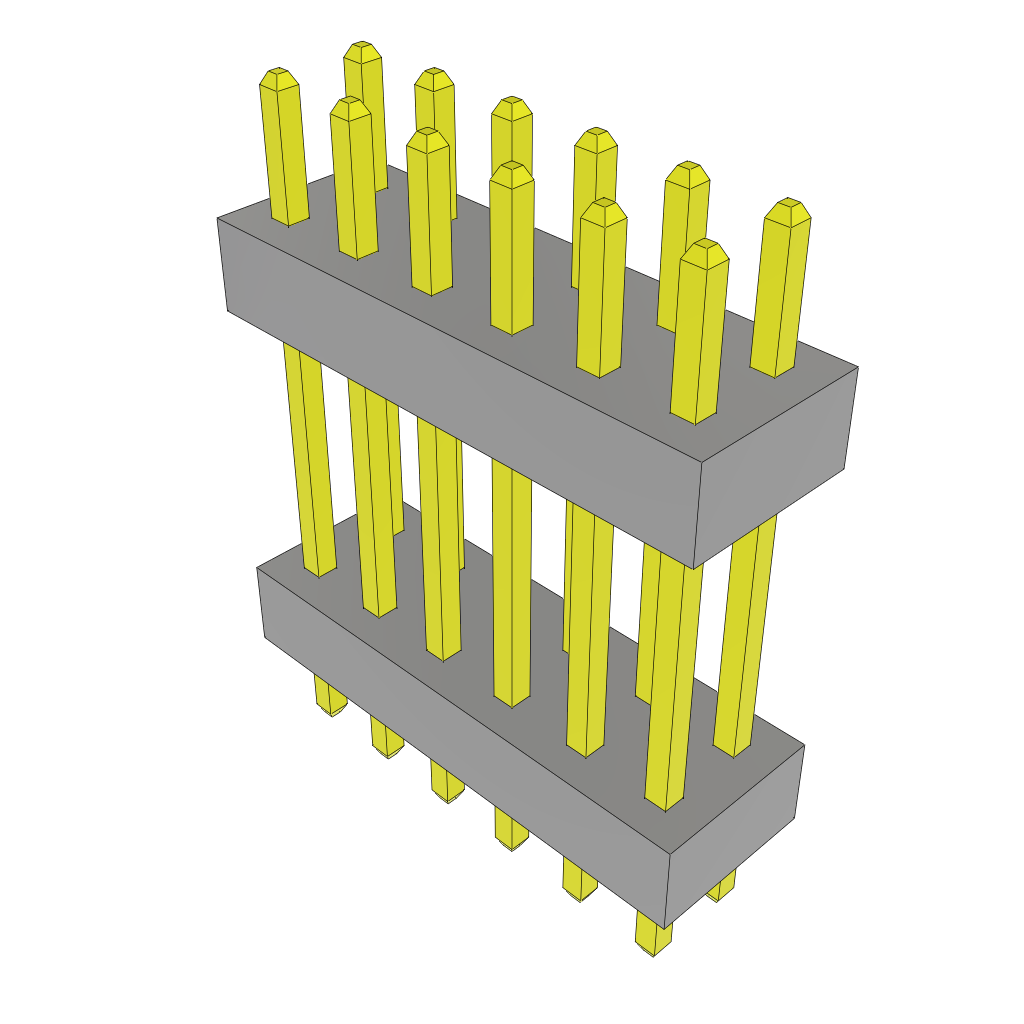 Samtec-TW-06-10-L-D-410-090 连接器插头及 PCB 插座 Conn Board Stacker HDR 12 POS 2mm Solder ST Top Entry Thru-Hole Bulk