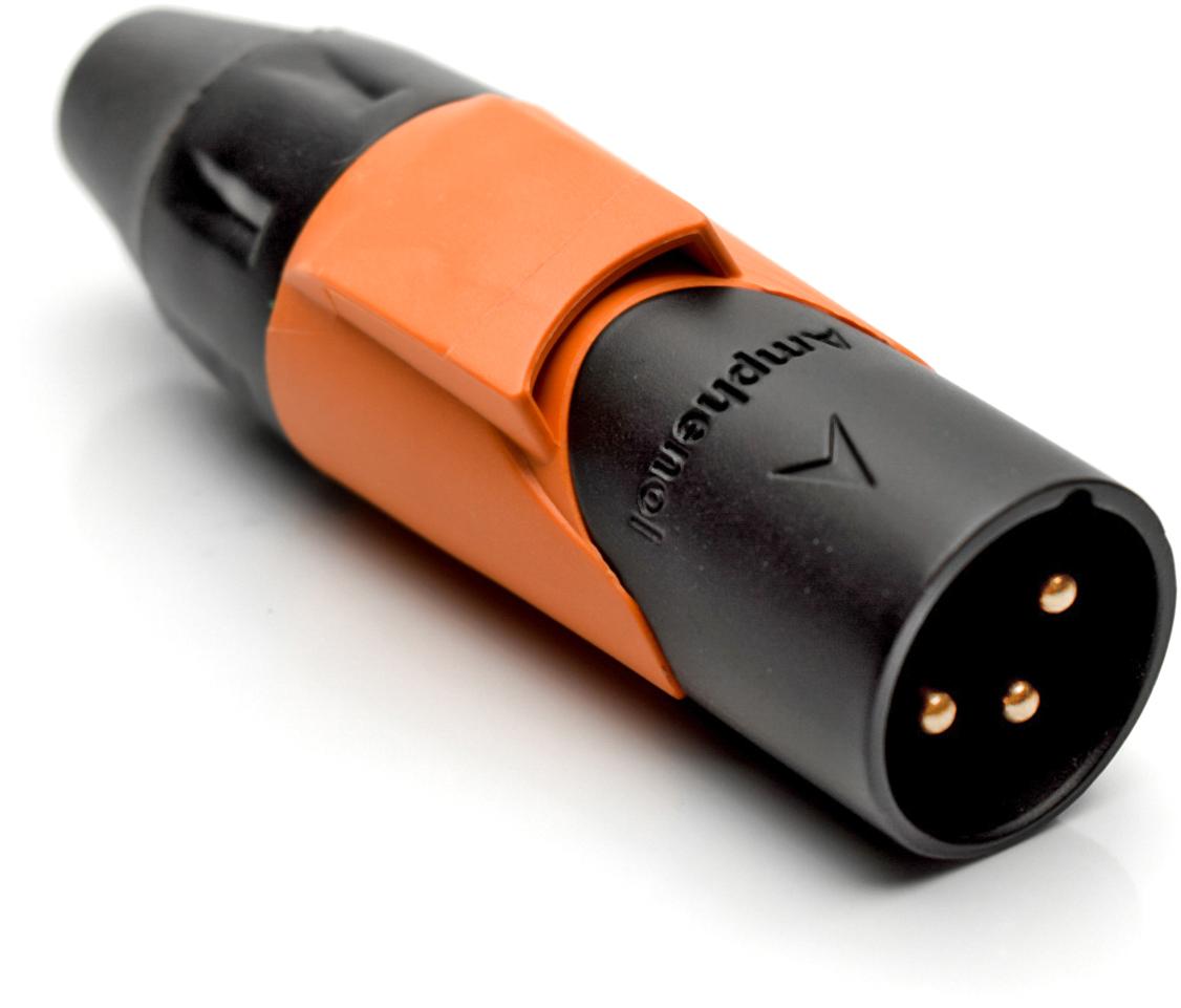 Amphenol-AX3MB3M-AU Connector Audio and Video Conn XLR Connector M 3 POS Solder Cup ST Cable Mount 3 Terminal 1 Port Box