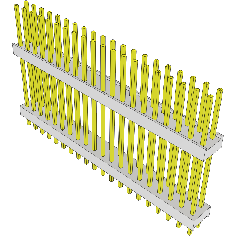 Samtec-HW-20-13-G-D-750-120 连接器插头及 PCB 插座 Conn Board Stacker HDR 40 POS 2.54mm Solder ST Top Entry Thru-Hole Bulk