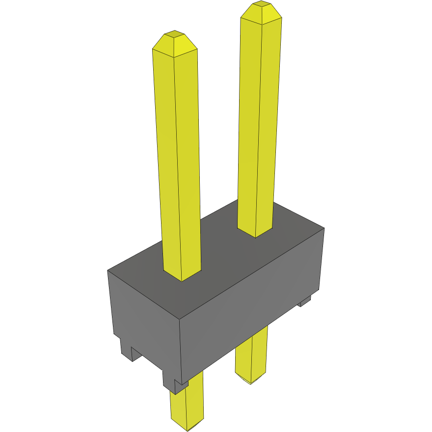 Samtec-TSW-101-23-L-D Cabezales del conector y receptáculos PCB Conn Unshrouded Header HDR 2 POS Solder ST Top Entry Thru-Hole Bulk