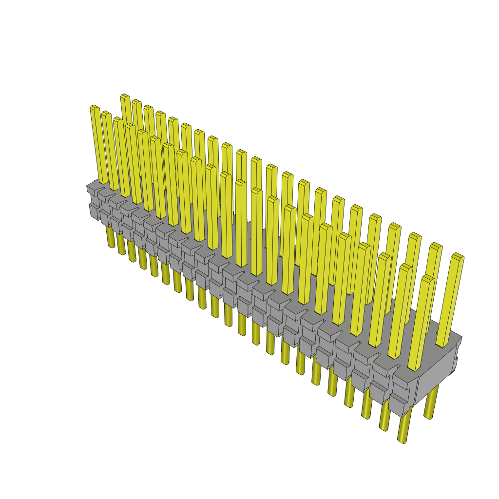 Samtec-TMS-122-01-S-D Connector Headers and PCB Receptacles Conn Unshrouded Header HDR 44 POS 1.27mm Solder ST Top Entry Thru-Hole Tube