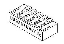 Molex-51035-1300 Einzeladersteckverbinder, Gehäuse Conn Housing RCP 13 POS 2.5mm Crimp ST Cable Mount Bag