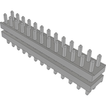 Conn Board Stacker HDR 26 POS 2mm Solder ST Top Entry Thru-Hole Bulk