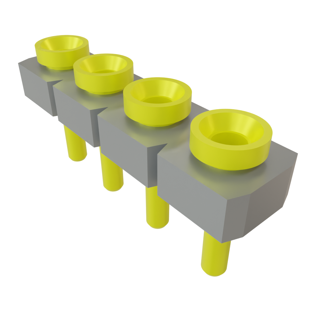 Samtec-SL-104-G-12 Embases de raccordement et réceptacles PCB Conn Socket Strip SKT 4 POS 2.54mm Solder ST Top Entry Thru-Hole Bulk