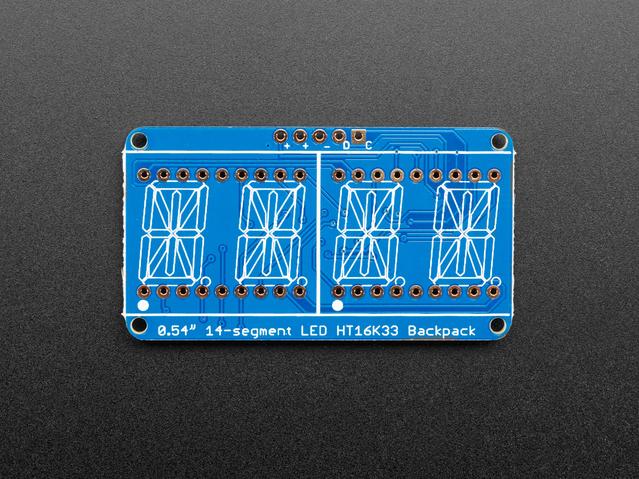 Adafruit Industries-1910 Entwicklungssätze und Werkzeuge 14-segment LED Alphanumeric Backpack Board