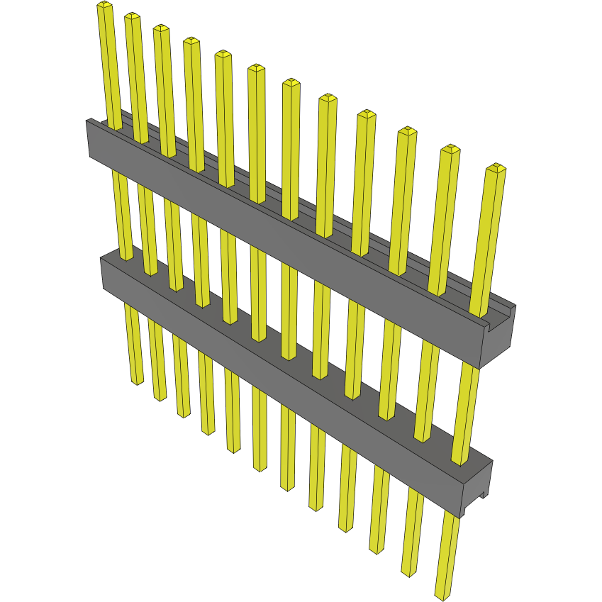Samtec-EW-12-20-T-S-500 连接器插头及 PCB 插座 Conn Board Stacker HDR 12 POS 2.54mm Solder ST Top Entry Thru-Hole Bulk