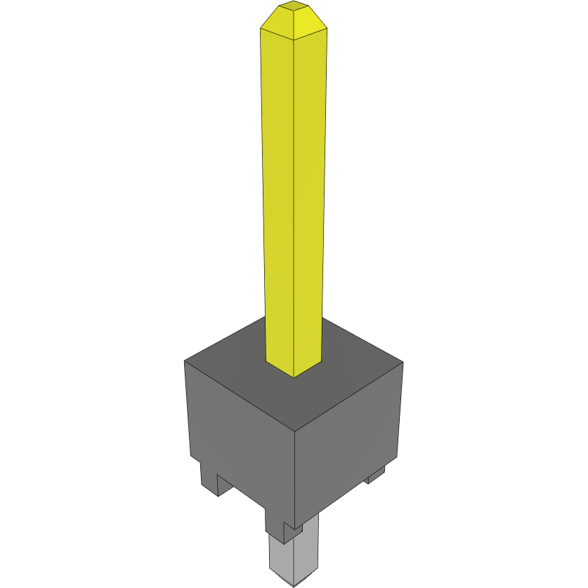 Samtec-HTSW-101-07-LM-S 连接器插头及 PCB 插座 Conn Unshrouded Header HDR 1 POS Solder ST Top Entry Thru-Hole Bulk