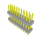 Conn Board Stacker HDR 20 POS 2mm Solder ST Top Entry Thru-Hole Bulk