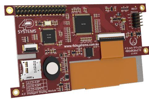4D Systems-ULCD-43 Moduli TFT 4.3", 480x272 pixel, Intelligent LCD module non-Touch with PICASO Processor
