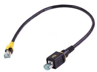HARTING-09482847756050 null Cable Assembly Round Copper Cable 5m 26AWG RJ-45 to RJ-45 8 to 8 POS M-M Crimp-Crimp