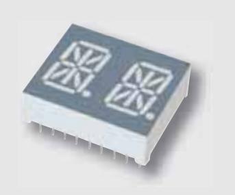 Everlight Electronics-ELD-526SRWA Display LED segmentati Display Segmented Panel 2DIGIT 30LED Red CA 18-Pin DIP Module