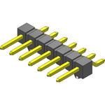 Conn Unshrouded Header HDR 7 POS 2.54mm Solder RA Side Entry SMD Tube