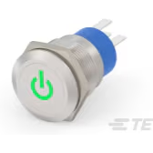 TE Connectivity-AV1910P624Q04 Bouton commutateur poussoir Switch Push Button OFF (ON) SPDT Flush Round Button 3A 250VAC 36VDC Momentary Panel Mount Solder Lug
