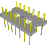 Samtec-APO-314-T-C Steckverbinder, Buchsen Conn DIP Adapter HDR 14 POS 2.54mm ST Thru-Hole Bulk