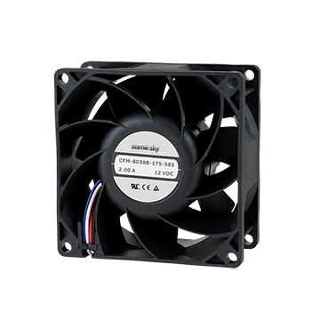 Same Sky (formerly CUI Devices)-CFM-8038B-240-449-20 Gebläse und Lüfter DC Fan Axial Ball Bearing 24V 21.6V to 26.4V 49.42CFM 45dB 80 X 80 X 37.6mm Tachometer