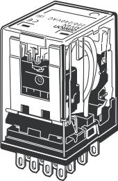 Omron-MY4N DC24 (S) Power Relays Power Relay 24VDC 5A 4PDT(28x21.5x36)mm Socket