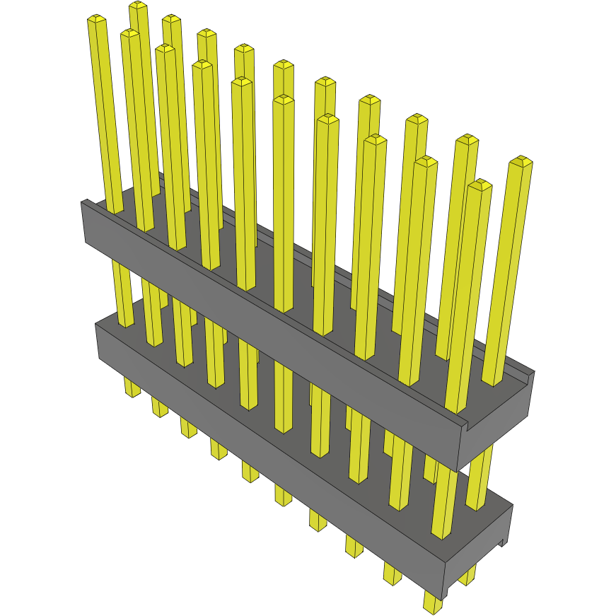Samtec-DW-10-11-S-D-415 Connector Headers and PCB Receptacles Conn Board Stacker HDR 20 POS 2.54mm Solder ST Top Entry Thru-Hole Bulk